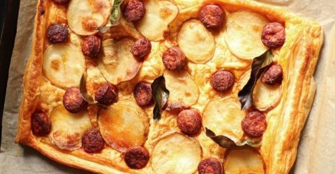 Potato, Chorizo & Gouda Tart with Carême Butter Puff Pastry