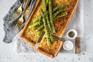 Asparagus Goat’s Cheese Tart with Carême Sour Cream Shortcrust Pastry