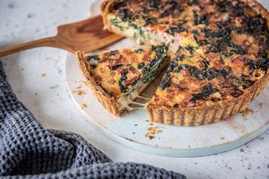 Cavolo Nero and Mortadella Quiche made with Spelt Butter Puff Pastry