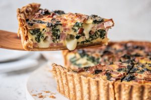 Cavolo Nero and Mortadella Quiche made with Spelt Butter Puff Pastry