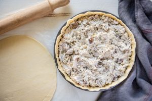 Creamy Chicken and Mushroom Pie made with Carême Sour Cream Shortcrust Pastry