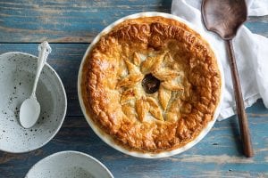 Recipe for Steak and Mushroom Pie with Puff Pastry by Carême Pastry