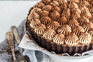 Tartamisu (Tiramisu Tart) with Carême Dark Chocolate Shortcrust Pastry