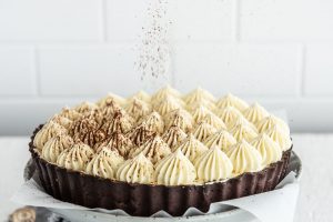 Tartamisu (Tiramisu Tart) with Carême Dark Chocolate Shortcrust Pastry