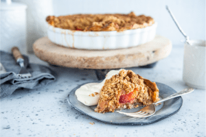 Apple and Blood Orange Crumble Pie with Carême Sour Cream Shortcrust Pastry