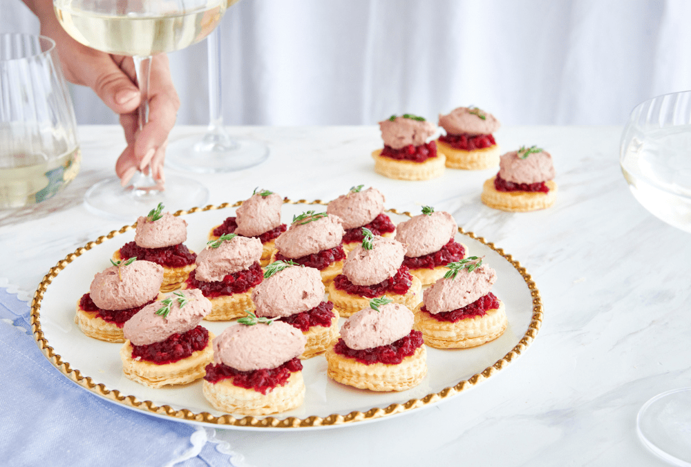 Create a little entertaining magic with a canape that is rich in flavour and has all the texture! Scoop a quinelle of your favourite duck pate, place it onto dollop of earthy beetroot relish on a suppressed puff pastry base, and voile a new crowd pleasing favourite.
