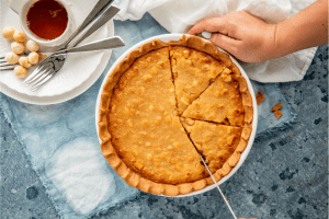 Macadamia Treacle Pie with Carême Vanilla Bean Sweet Shortcrust Pastry