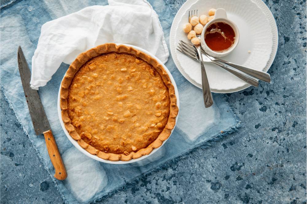 Macadamia Treacle Pie with Carême Vanilla Bean Sweet Shortcrust Pastry
